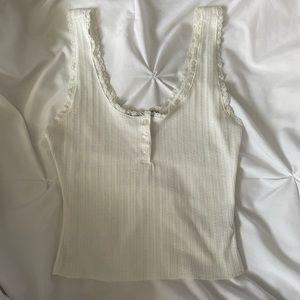 white lace tank
